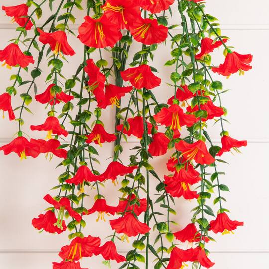 30" UV Resistant Artificial Morning Glory Hanging Plants